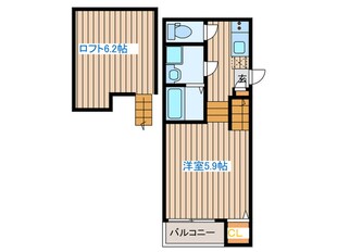 ハーモニーテラス西中田Ⅶの物件間取画像